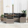 vidaXL Gartensofa-set mit Kissen 6 pcs Grau Poly-Rattan