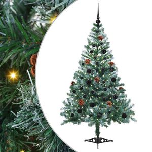 vidaXL K&uuml;nstlicher Weihnachtsbaum Gr&uuml;n 150 cm PVC und Stahl