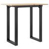 vidaXL Esstisch O-Gestell 80x50x75 cm Massivholz Kiefer und Stahl