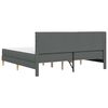 vidaXL Bettgestell mit Matratze Dunkelgrau 180 x 200 cm Stoff