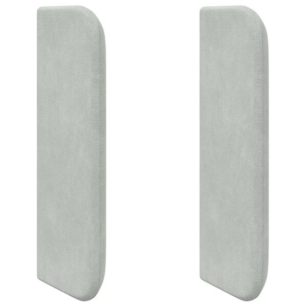 vidaXL Kopfteil Ohr Hellgrau 40,5 x 40,5 x 4 cm Samt