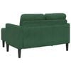 vidaXL 2er-Sofa mit Chaiselongue L-Form Dunkelgr&uuml;n 125 cm Leinen