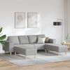 vidaXL Wohnzimmer Couch 3 pcs Wolkengrau Polyester