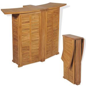 vidaXL Bartisch Klappbar 155x53x105 cm Massivholz Teak