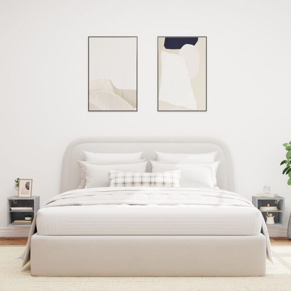 vidaXL TV-Wandschr&auml;nke mit LED-Leuchten 2 Stk. Betongrau 30x28,5x30 cm