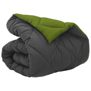 vidaXL Winterbettdecke 135 x 200 cm 450 g/m&sup2; Gr&uuml;n und Anthrazit