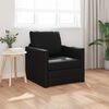 vidaXL Schlafsofa 60cm Schwarz Kunstleder