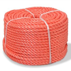 vidaXL Polypropylenseil 10 mm 100 m Orange