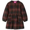 vidaXL Kinderkleid mit Langen &Auml;rmeln Cognac 92