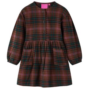 Kinderkleid mit Langen &Auml;rmeln Cognac 92