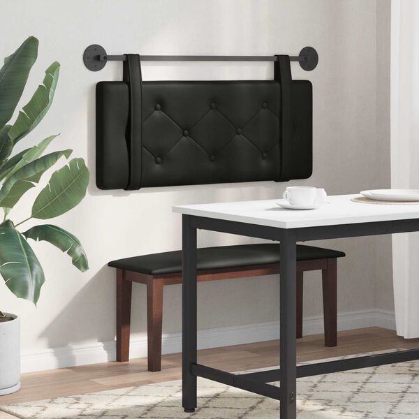 vidaXL H&auml;ngevorderseite Wandmontiert Schwarz 100 cm Kunstleder