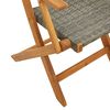 vidaXL 5-tlg. Garten-Essgruppe Grau Poly Rattan und Massivholz