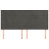 vidaXL Kopfteil Dunkelgrau 180 x 5 x 118/128 cm Samt