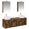 vidaXL Badezimmerschrank-Set 5 stk. Ger&auml;ucherte Eiche Holzwerkstoff