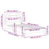 vidaXL Bettgestell "Viana" ohne Matratze Grau 100x200 cm Kunstleder