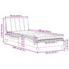 vidaXL Bett mit Matratze "Hanko" Schwarz 90x190 cm Stoff