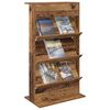 vidaXL Magazinregal mit Regal Altholz 70 x 41 x 126 cm Holzwerkstoff