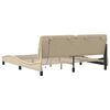 vidaXL Bettgestell mit LED ohne Matratze Creme 180x200 cm Stoff