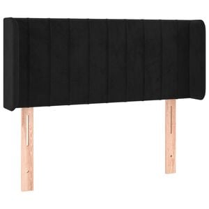 vidaXL Kopfteil mit Ohren Schwarz 83x16x78/88 cm Samt