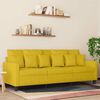vidaXL 3-Sitzer-Sofa Gelb 180 cm Samt