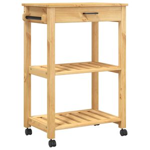 vidaXL K&uuml;chenwagen MONZA 60x40x88,5 cm Massivholz Kiefer