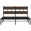 vidaXL Bettgestell ohne Matratze mit Kopfteil Braun Eiche 160x200 cm