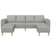 vidaXL Wohnzimmer Couch 3 pcs Wolkengrau Polyester