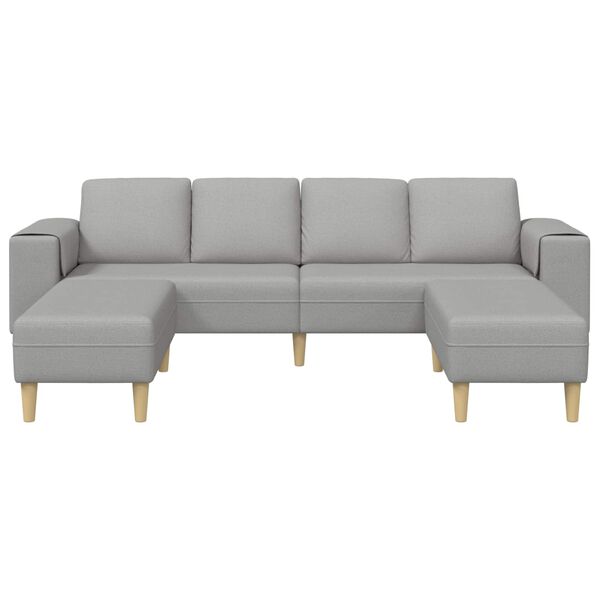 vidaXL Wohnzimmer Couch 3 pcs Wolkengrau Polyester