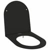 vidaXL Toilettensitz Schwarz 47 x 36 x 3,4 cm Duroplast