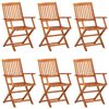 vidaXL 7-tlg. Garten-Essgruppe 180x90x75 cm Massivholz Akazie