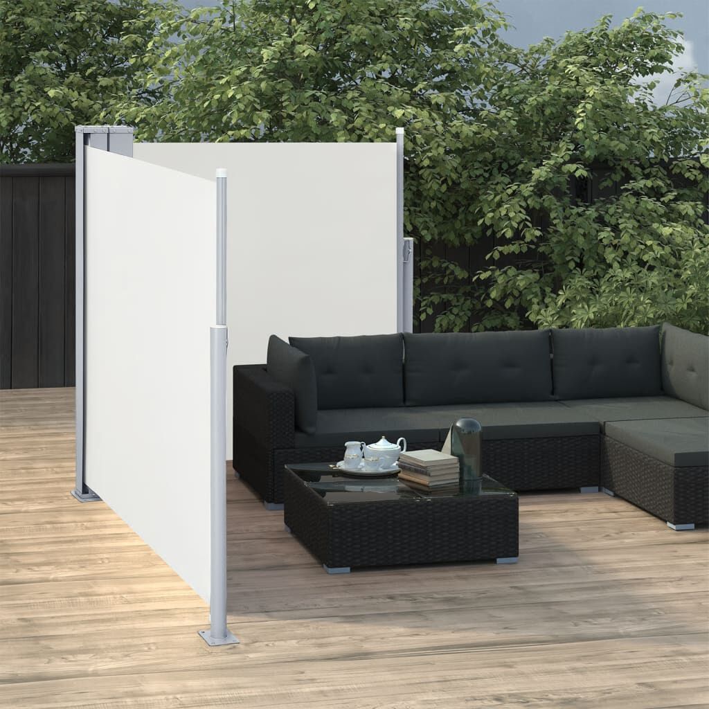 VidaXL Seitenmarkise Ausziehbar – 100x500 Cm, Rot, Sonnen- & Sichtschutz Für Balkon/Terrasse