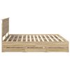 vidaXL Bettrahmen Sonoma-Eiche 200 x 200 cm Ingenieurs Holz