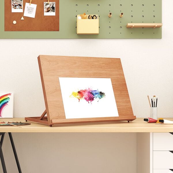 vidaXL Tischstaffelei 65x48x7 cm Massivholz Buche