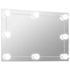 vidaXL Wandspiegel mit LED-Beleuchtung Rechteckig Glas