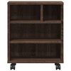 vidaXL Druckerständer mit Rollen Braun Eichen-Optik 41x32x48 cm