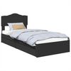 vidaXL Aufbewahrungsbett Schwarz 100 x 200 cm Holzwerkstoff