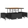 vidaXL Gartensofa-set mit Kissen 8 pcs Schwarz Poly-Rattan