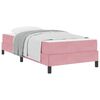 vidaXL Boxspringbett mit Matratze Rosa 100 x 200 cm Stoff