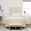 vidaXL Boxspringbett mit Matratze Creme 120 x 190 cm Stoff
