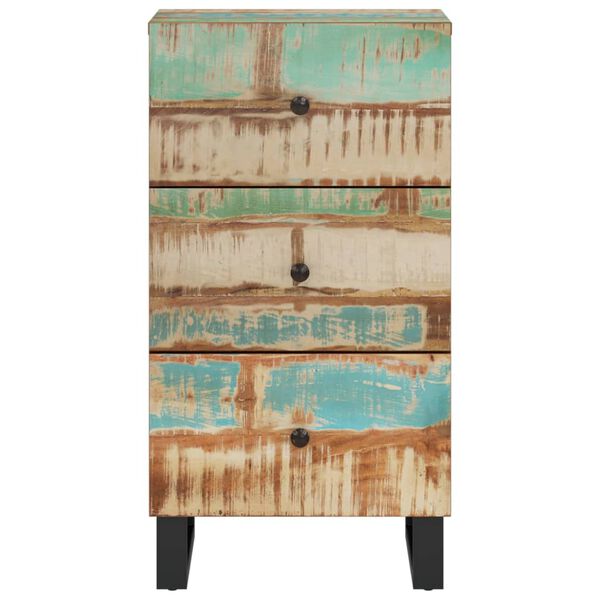 vidaXL Sideboard mit 3 Schubladen 40x33,5x75 cm Altholz Massiv