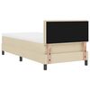 vidaXL Boxspringbett mit Matratze mit Kopfteil Creme 90 x 200 cm Stoff