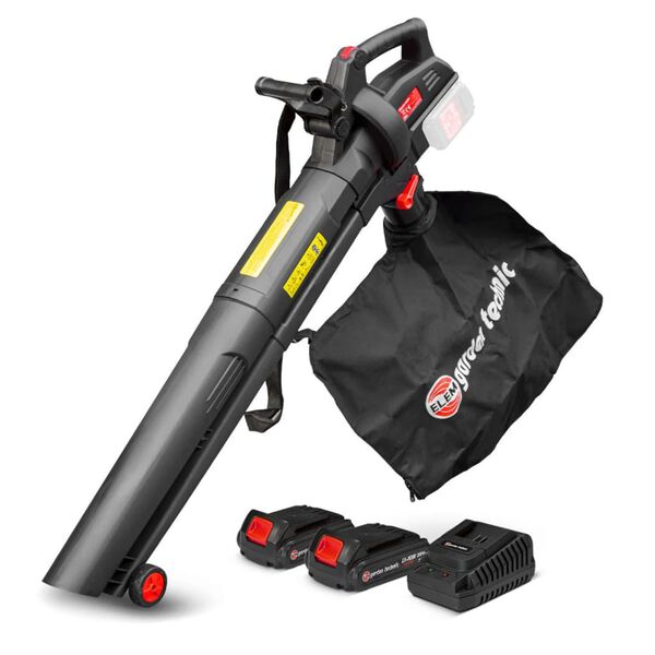 ELEM Garden Technic 3-in-1 Akku-Laubbl&auml;ser und H&auml;cksler 2x20 V