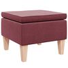 vidaXL Hocker mit Holzbeinen Weinrot Stoff