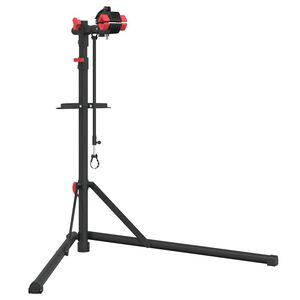 vidaXL Fahrrad-Montagest&auml;nder Klappbar Verstellbar 92-152 cm Rot Stahl