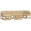 vidaXL Outdoor-Sofagarnitur mit Kissen 8 pcs Wei&szlig; und Beige Polyester