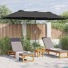 vidaXL Gartenparasol Schwarz 370 x 197 x 239 cm