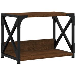 vidaXL Druckerst&auml;nder 2 Ablagen Braun Eichen-Optik 44x26x31,5 cm
