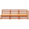 vidaXL Gartensofa 3-Sitzer Wachsbraun Massivholz Kiefer
