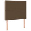 vidaXL Boxspringbett mit Matratze Dunkelbraun 100x200 cm Stoff