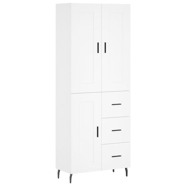 vidaXL Highboard Wei&szlig; 69,5x34x180 cm Holzwerkstoff